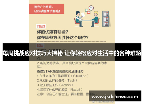 每周挑战应对技巧大揭秘 让你轻松应对生活中的各种难题